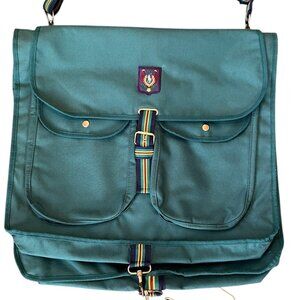 Vintage Polo Ralph Lauren Garment Bag Green Stripe Hanging Suit Carrier 1990's